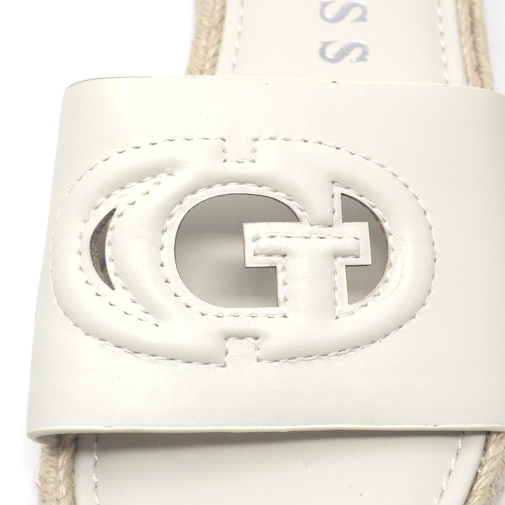 Guess Katica Cream 150 Logo Espadrille Slide Sandals US 7.5M - Picture 7 of 8